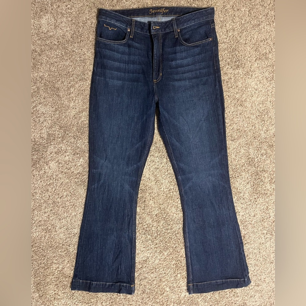 Kimes Ranch Jennifer Dark Wash Super Flare Jeans